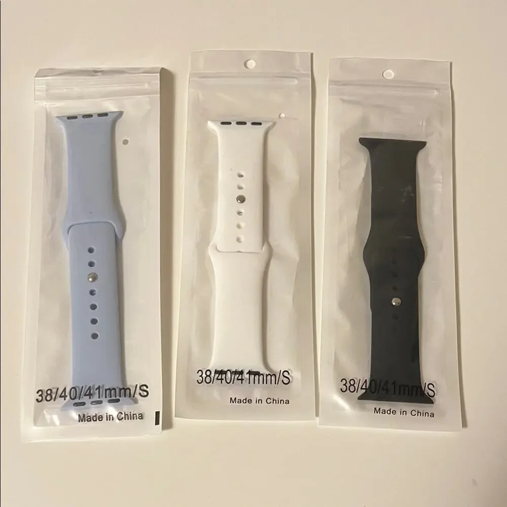 Smartwatch Replacement Bands - White, Black, and Blue 38/40/41mm